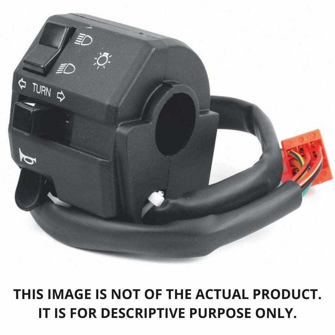 Royal Enfield Handle Bar Switch-right Hand(kick Start) With Light & Engine Kill Switch -6 Pin Black Female Coupler | Bullet Electra 350cc (drum) (uno Minda)