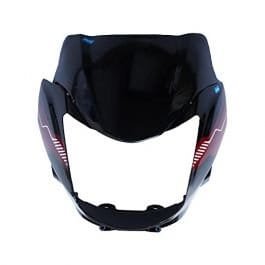 Head Light Mask Compatible Compatible For Tvs Phoenix Bk-red