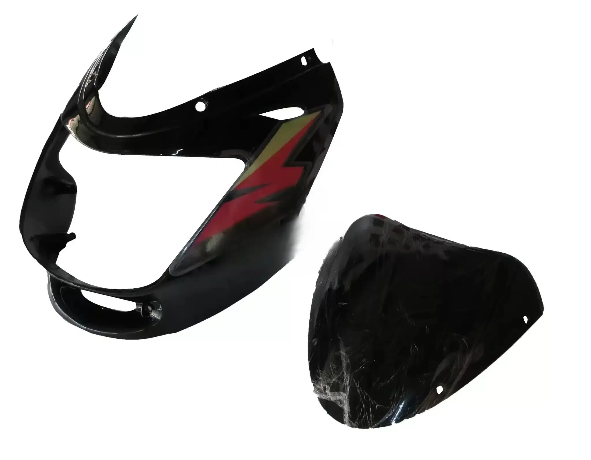 Head Light Visor/mask-bajaj Caliber 115 Black (red Stk)