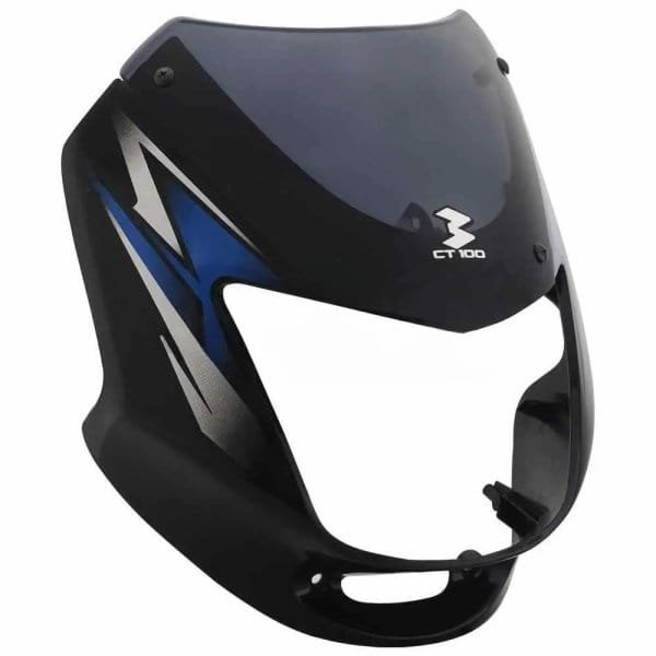 Head Light Visor/mask-bajaj Ct100 N/m Latest Black (blue Stk)