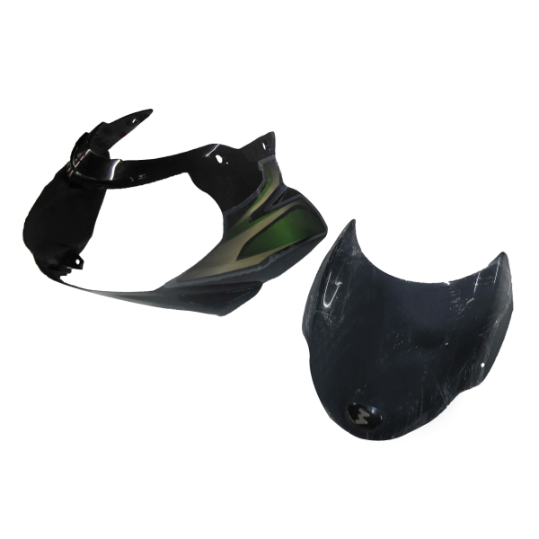 Head Light Visor/mask-bajaj Discover 100cc (3d Type) Black (green Stk)