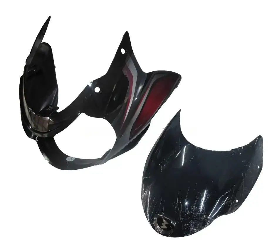 Head Light Visor/mask-bajaj Discover 100cc (3d Type) Black (purple Stk)