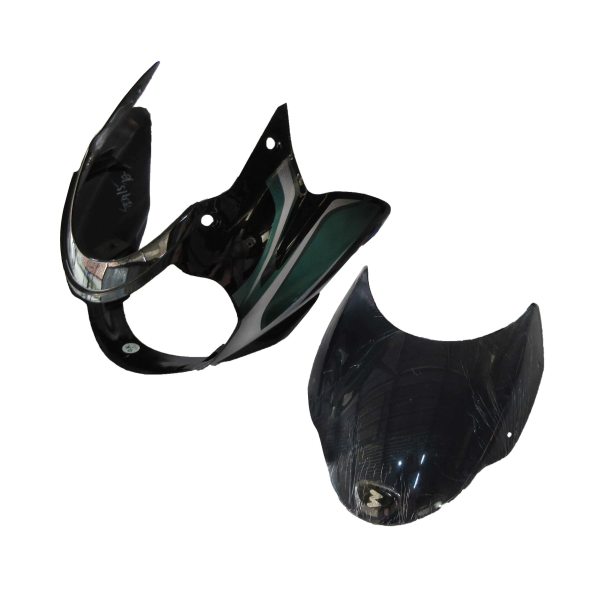 Head Light Visor/mask-bajaj Discover 100cc Black( Green Stk)