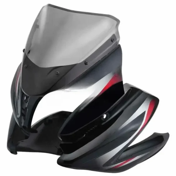 Head Light Visor/mask-bajaj Discover 150f Black (red Stk)