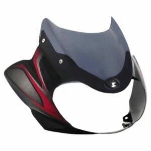 Head Light Visor/mask-bajaj Discover125cc/150cc (3d Type) Black (red Stk)