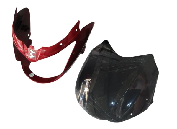 Head Light Visor/mask-bajaj Xcd Red Flame