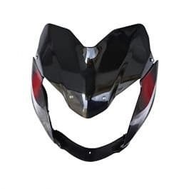 Head Light Visor Mask Compatible For Bajaj Discover 100m Bk-red