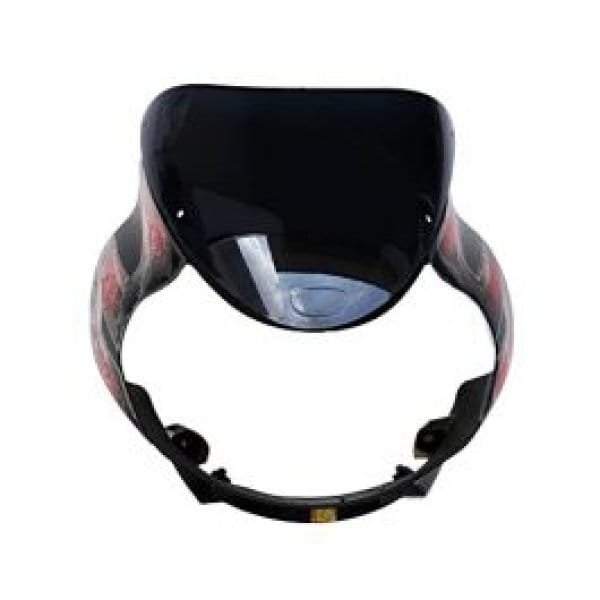 Head Light Visor Mask Compatible For Bajaj Discover Dts-i 125cc Bk-red