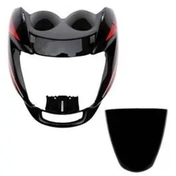 Head Light Visor Mask Compatible For Hero Passion Pro O/m Black Red