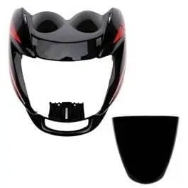 Head Light Visor Mask Compatible For Hero Passion Pro O/m Black Red