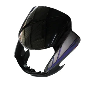 Head Light Visor/mask-hero Cd Deluxe (self Start) Black (blue Stk)