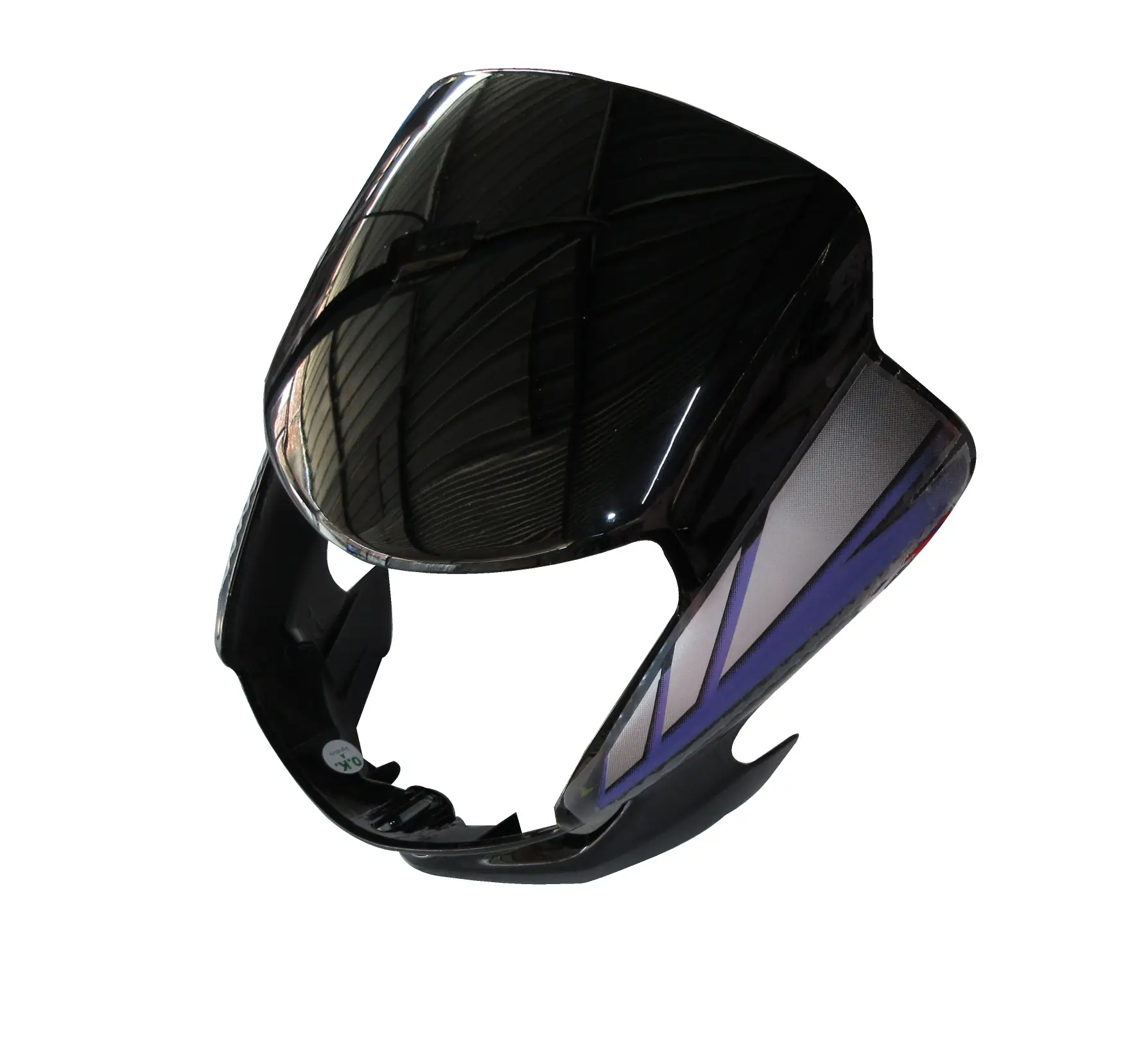 Head Light Visor/mask-hero Cd Deluxe (self Start) Black (blue Stk)
