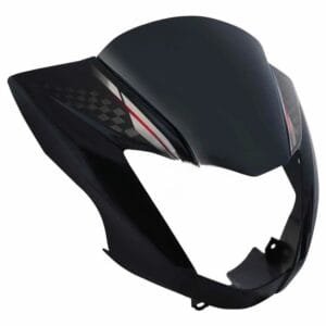 Head Light Visor/mask-hero Glamour Latest N/m (type-6) Black (grey Stk)