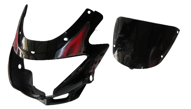 Head Light Visor/mask-hero Glamour N/m Black (red)