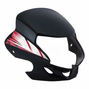 Head Light Visor/mask-hero Hf Deluxe (type-3) Black (red Stk)