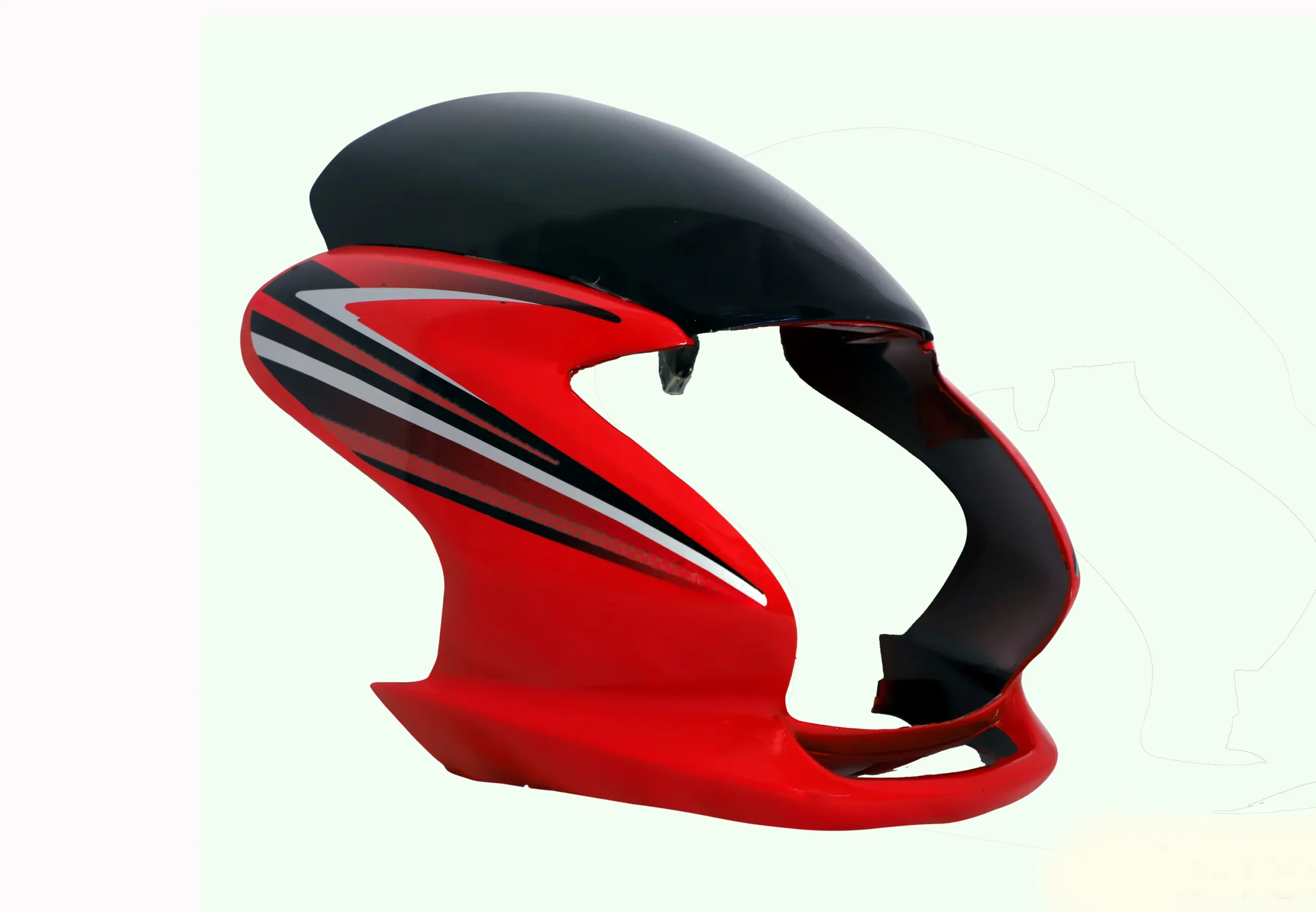 Front Visor Passion Pro Headlight Set Black,Red Plastic Hero