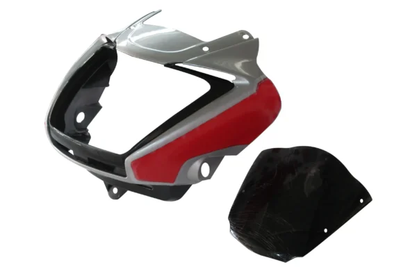 Head Light Visor/mask-hero Splendor I-smart Silver-sport Red Bike