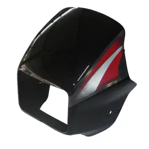 Head Light Visor/mask-hero Splendor Pro Black (red Stk)
