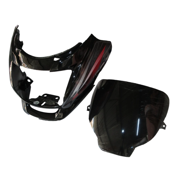 Head Light Visor/mask-hero Super Splendor Latest (type 2) Black (red Stk)