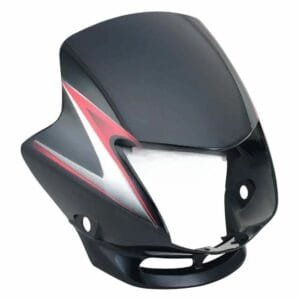 Head Light Visor/mask-honda Shine Latest Black (red Stk)