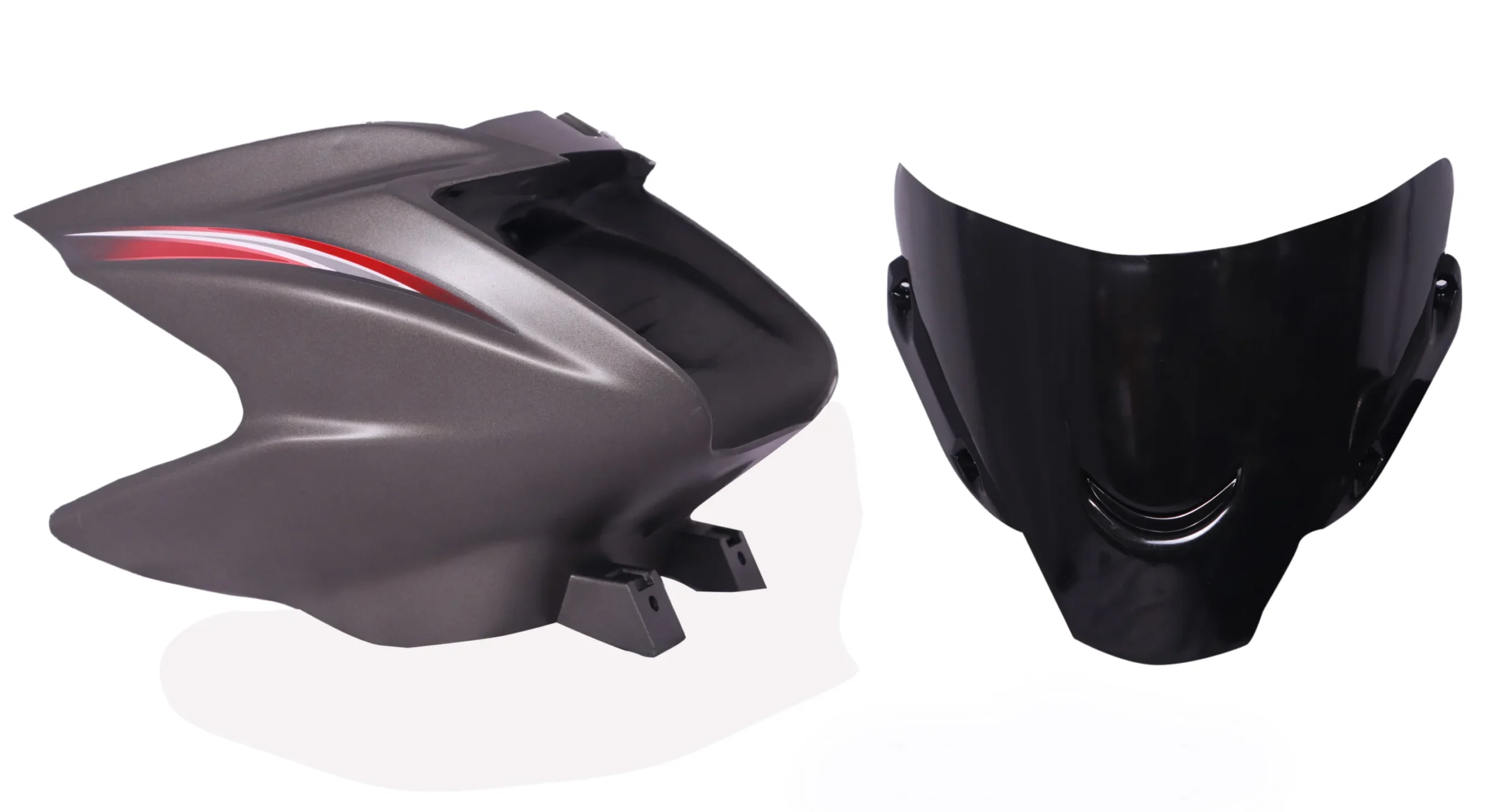 Head Light Visor/mask-tvs Star City Plus Titanium Grey Parts on Bike