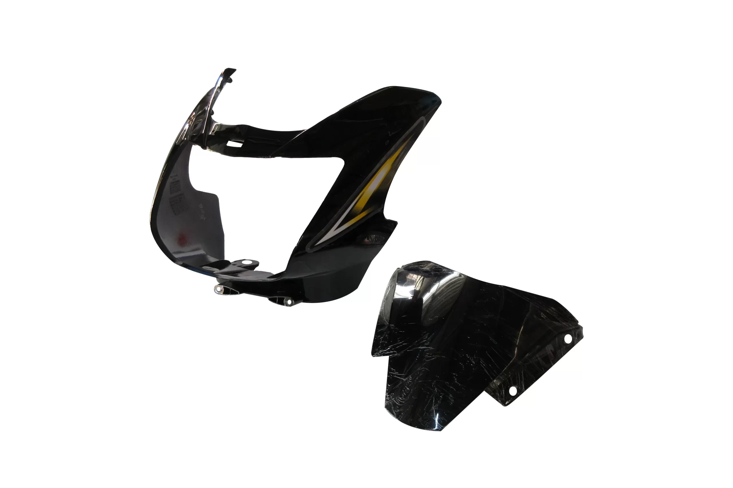Head Light Visor/mask-tvs Star Cvti 110 Cc N/m Black (yellow Stk)