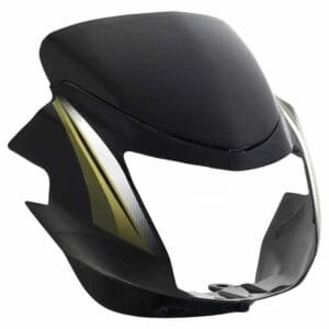 Head Light Visor/mask-tvs Star Cvti 110cc Latest (type-3) Black (green Stk)