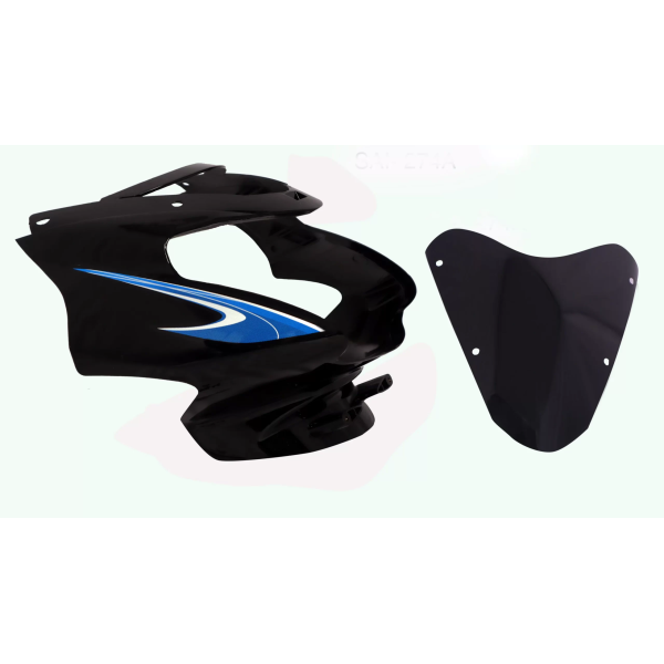 Head Light Visor/mask-tvs Star Sport N/m Black (blue Stk)