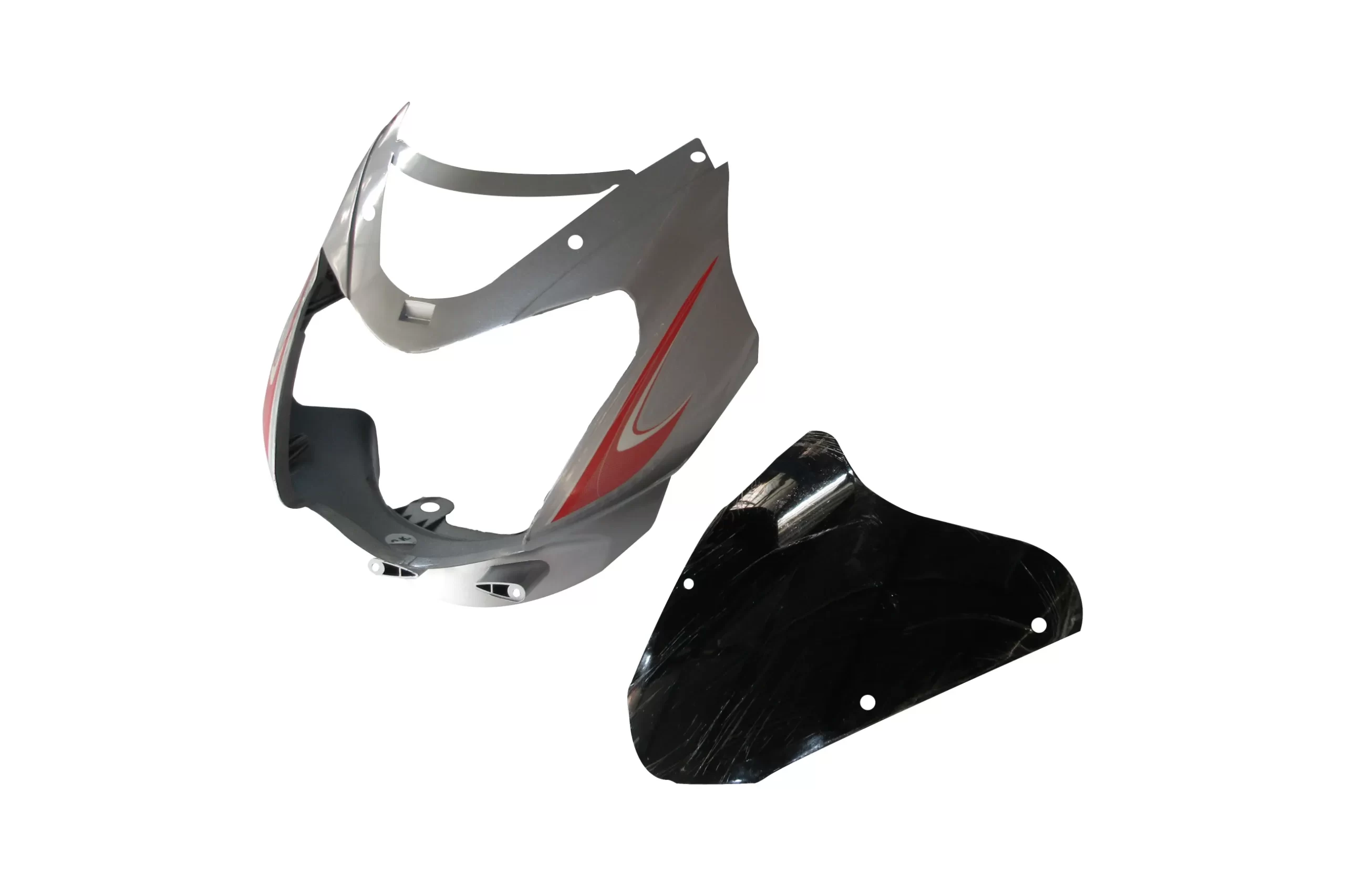Head Light Visor/mask-tvs Star Sport N/m Silver