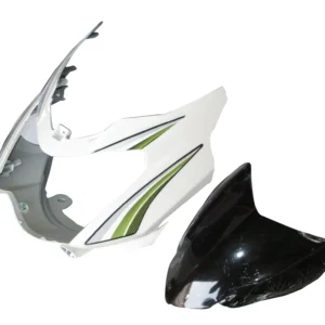 Head Light Visor/mask-tvs Star Sport (type-3) White (green Stk)