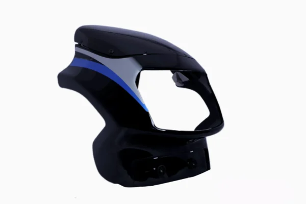 Head Light Visor/mask-tvs Victor Gx Black (blue Stk)
