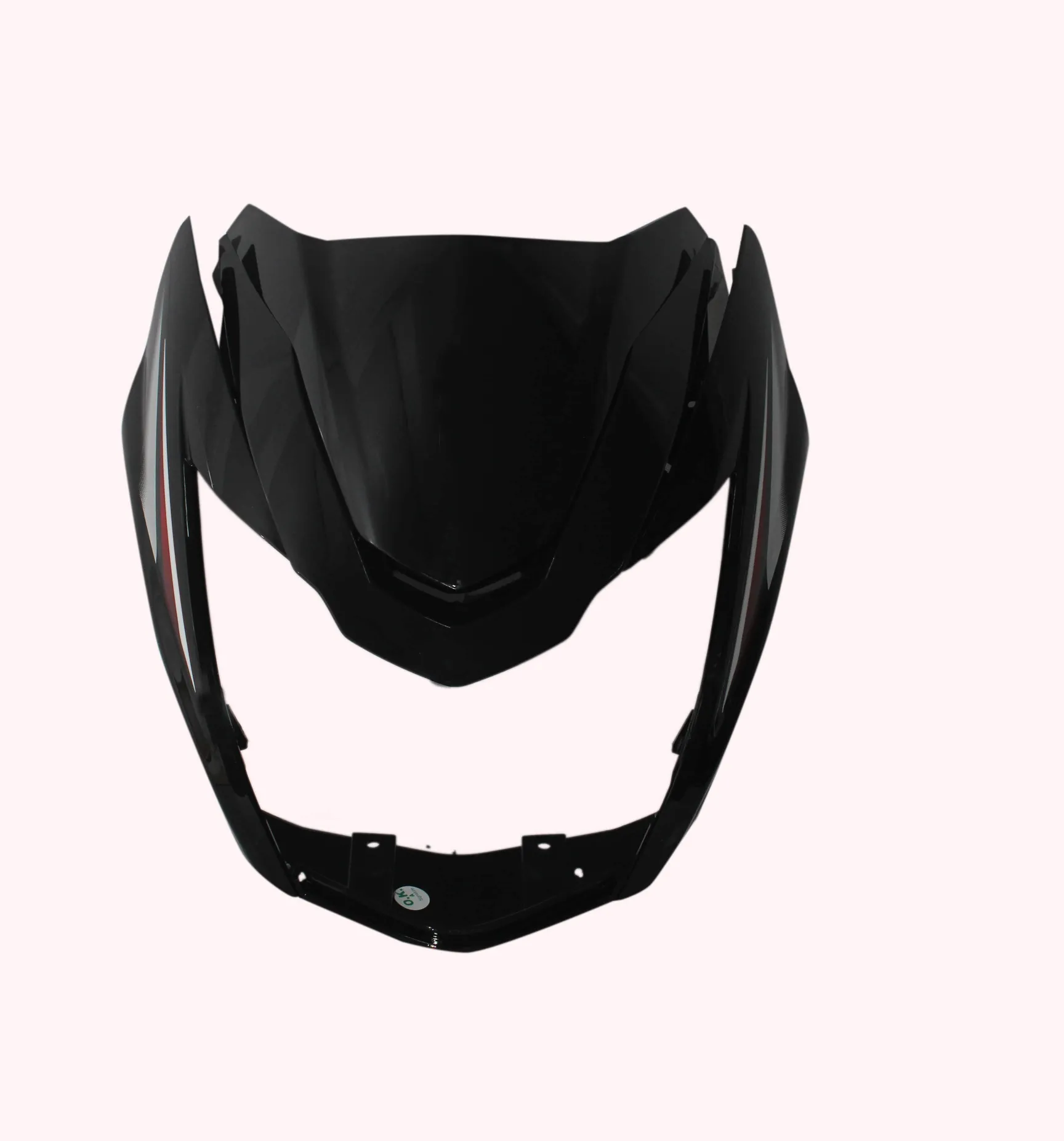 Head Light Visor/mask-tvs Victor N/m Black (red Stk)