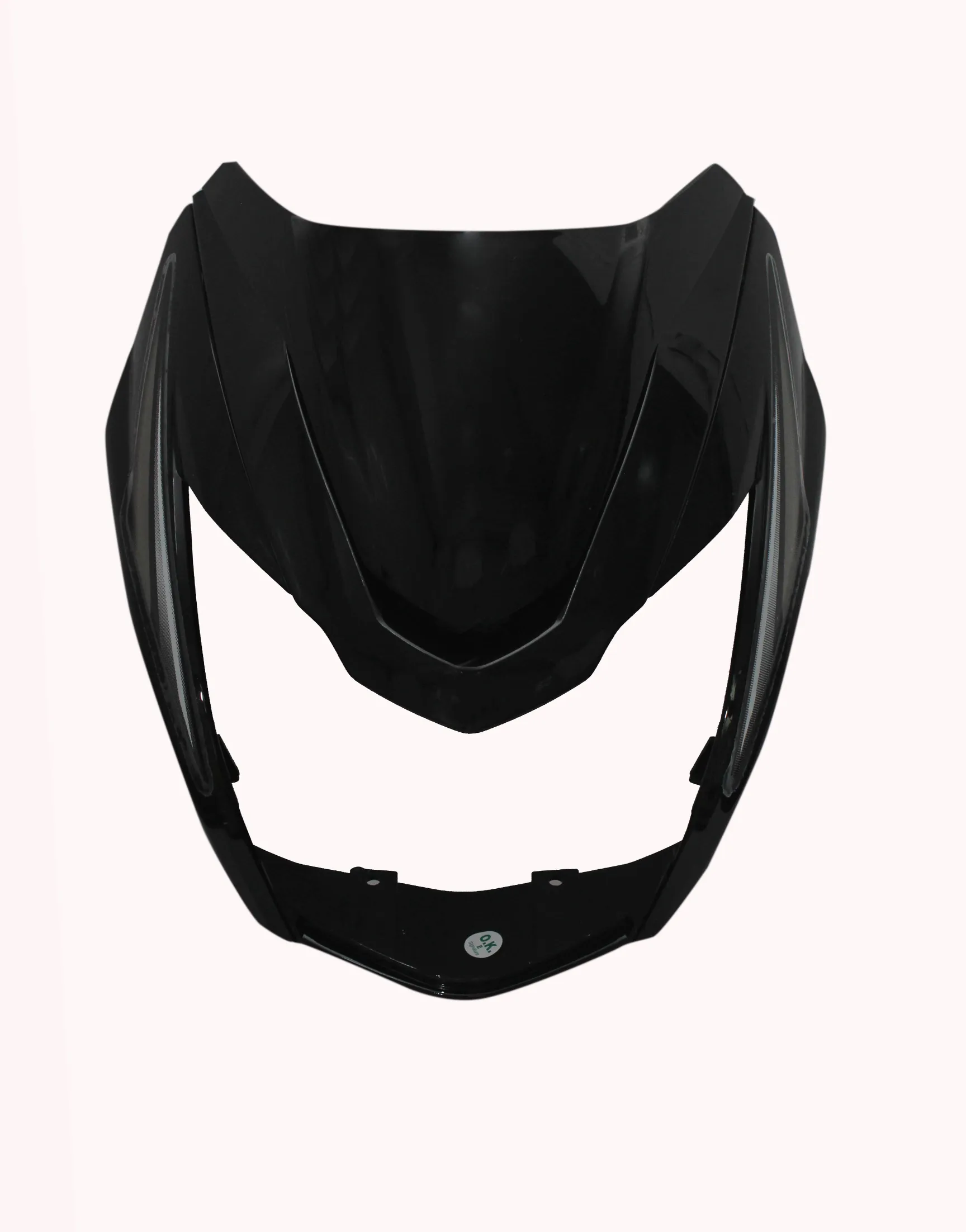 Head Light Visor/mask-tvs Victor N/m Black (silver Stk) Parts on