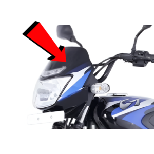 Headlamp Fairing Ebony Black Blue Decall For Bajaj CT110
