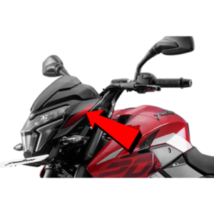 Headlamp Fairing Left Side Satin Black CW Red Wh Decall For Bajaj Pulsar NS200 USD Fork