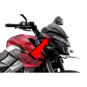 Headlamp Fairing Right Side Satin Black CW Red Wh Decall For Bajaj Pulsar NS200 USD Fork
