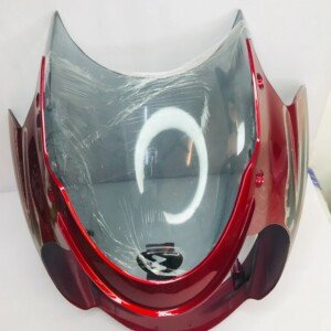 headlamp visor for bajaj discover 135 digital meter red in color with wind shiels
