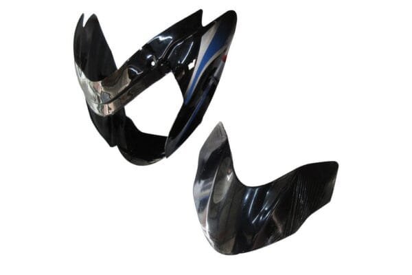 Headlight Visor Fit For Bajaj Xcd 135 Black (blue Sticker)