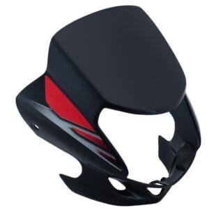 Headlight Visor Fit For Hero Cd-deluxe New Model Black (red Sticker)