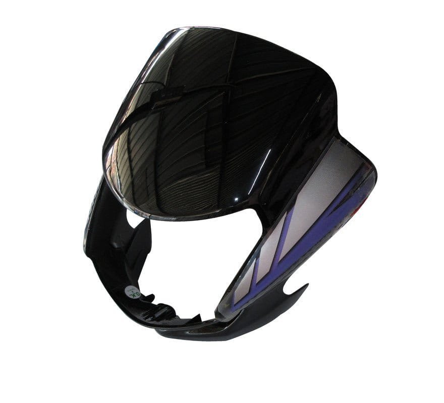 Headlight Visor Fit For Hero Cd-deluxe New Model (self Start) Black(blue Sticker) (bp)