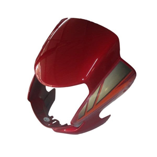 Headlight Visor Fit For Hero Cd-deluxe New Model (self Start) Candy Blazing Red (orange Sticker) (bp)**