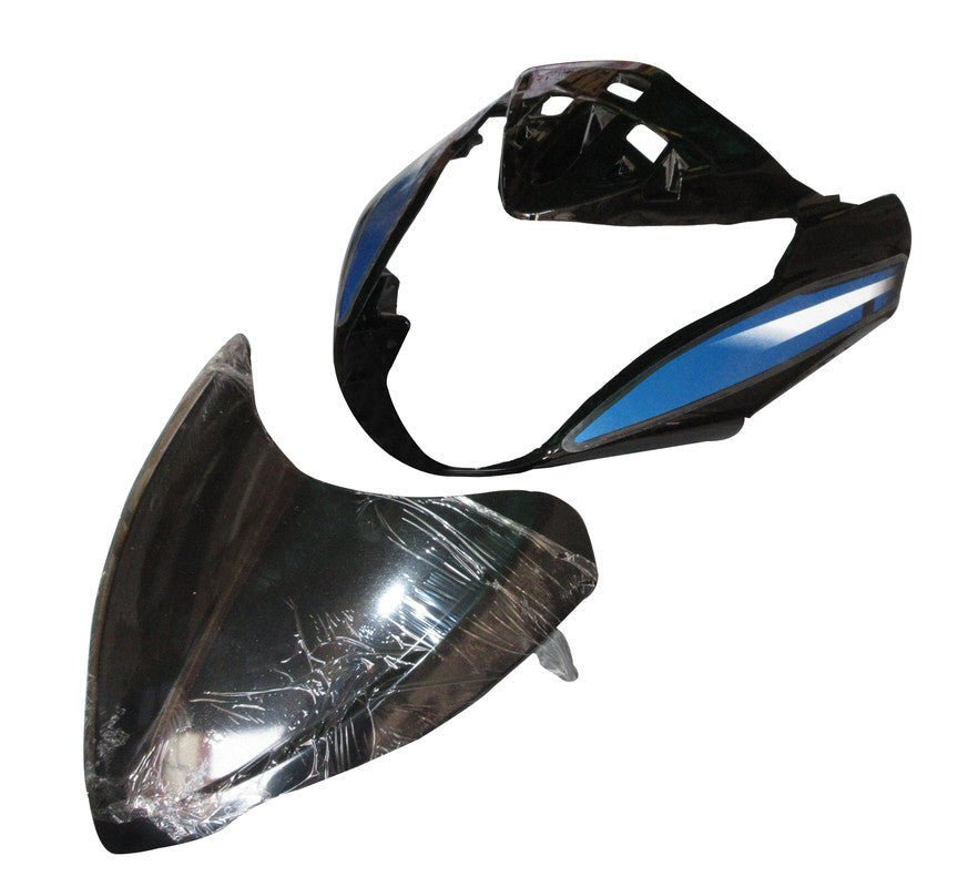 Headlight Visor Fit For Hero Glamour Type-7 Black (blue Sticker)