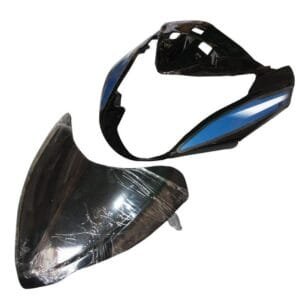 Headlight Visor Fit For Hero Glamour Type-7 Black (blue Sticker)