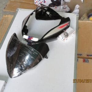 Headlight Visor Fit For Hero Glamour Type-7 Black (grey Sticker)