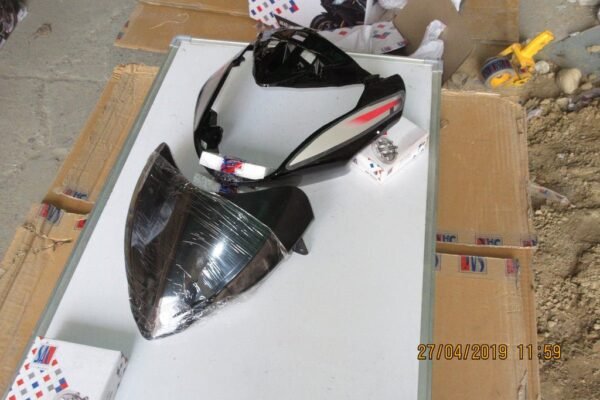 Headlight Visor Fit For Hero Glamour Type-7 Black (grey Sticker)