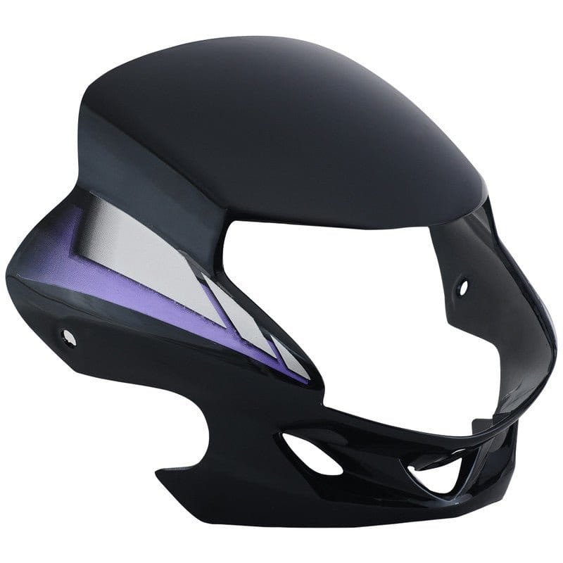 Headlight Visor Fit For Hero Hf-deluxe Black (blue Sticker)