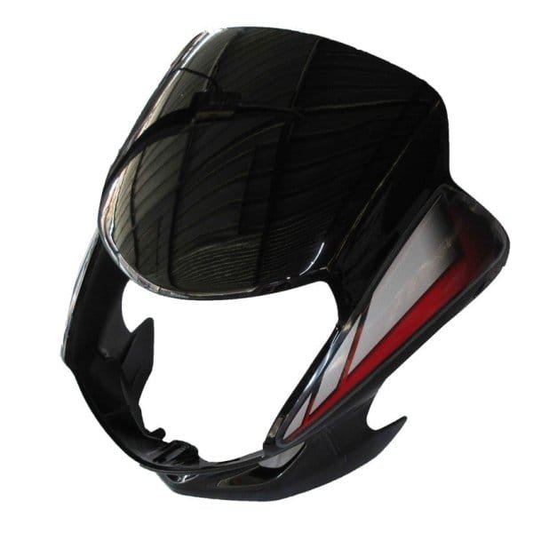 Headlight Visor Fit For Hero Hf-deluxe Black (red Sticker)