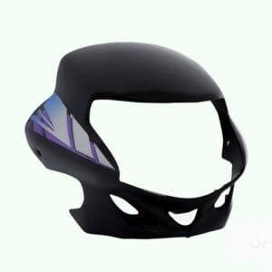 Headlight Visor Fit For Hero Hf-deluxe Type-3 Black-purple Sticker (bp)