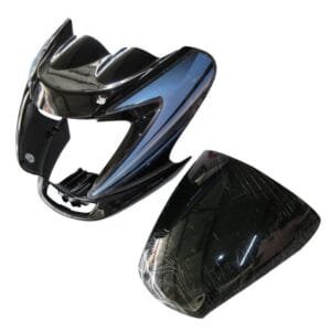 Headlight Visor Fit For Hero Passion Pro Black (blue Sticker)