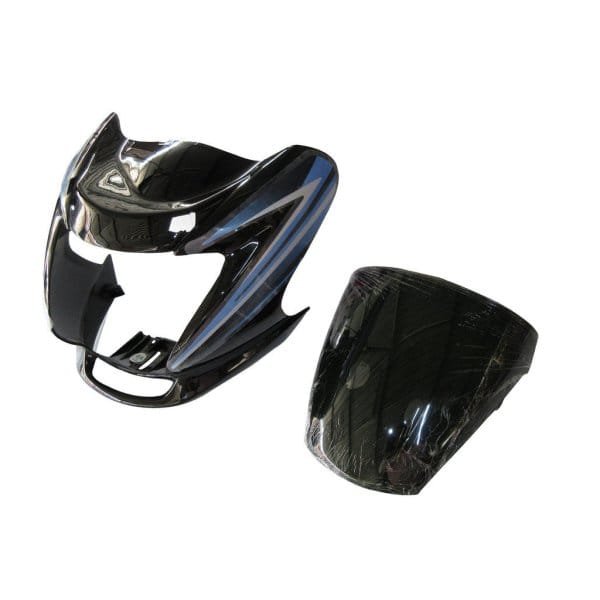 Headlight Visor Fit For Hero Passion Pro Digital Black (blue Sticker)